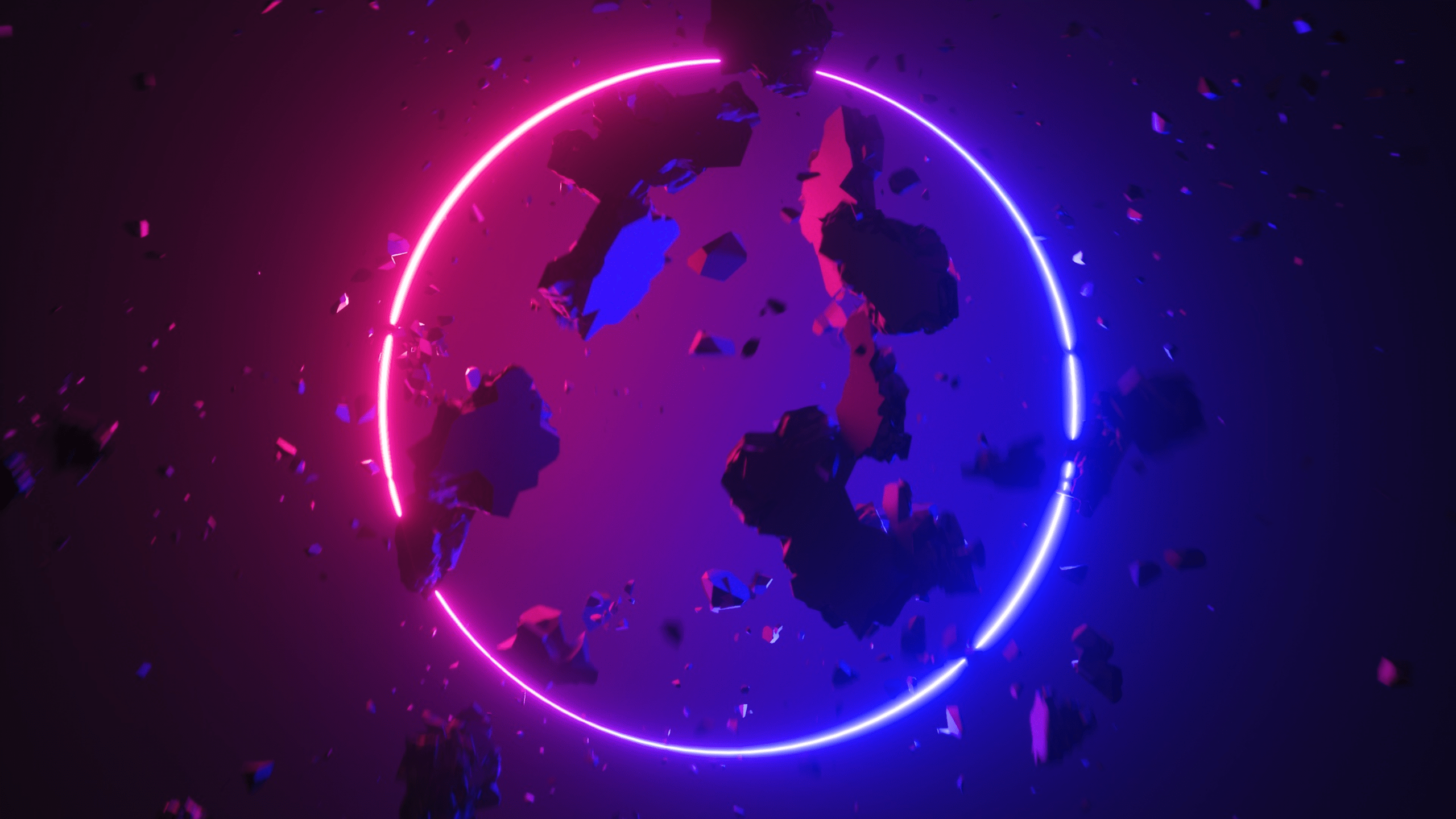 Sample: Glowing Ring, Rocks Flying