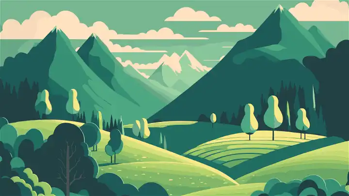 Sample: Mountain Green Field