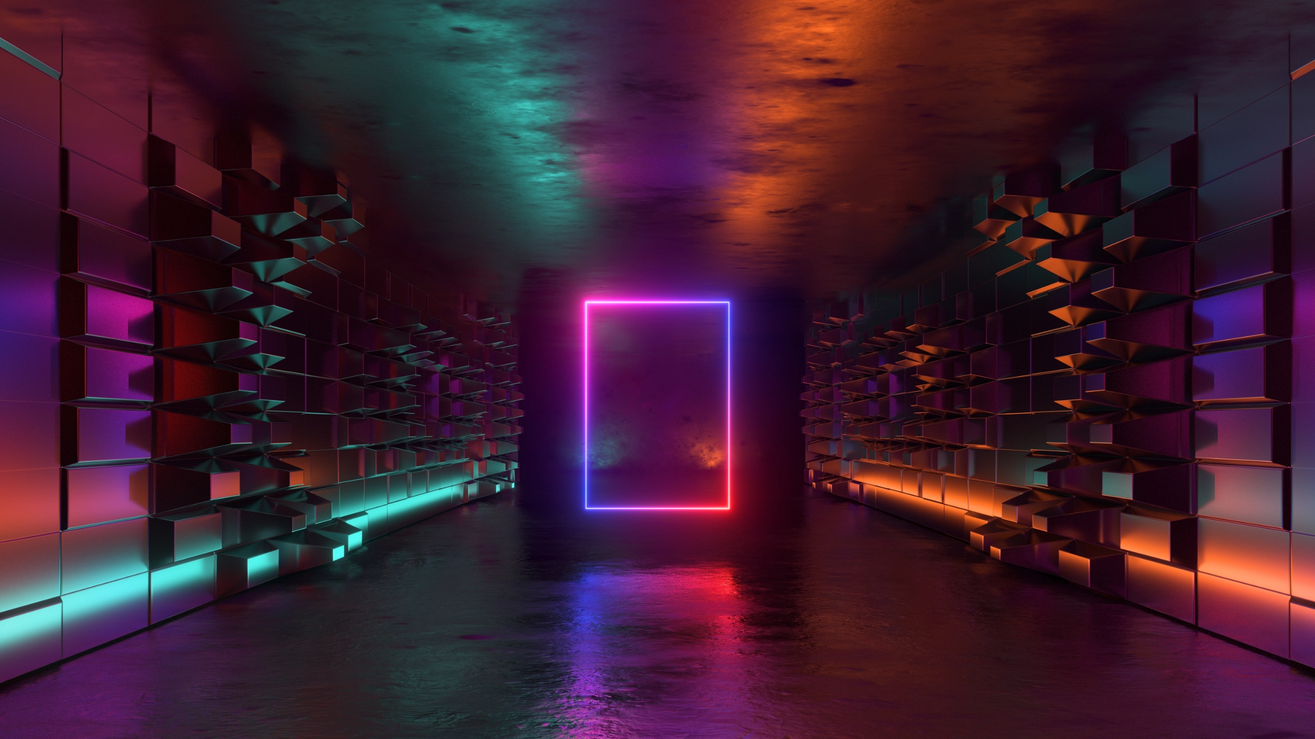 Sample: Glowing Neon Rectangular