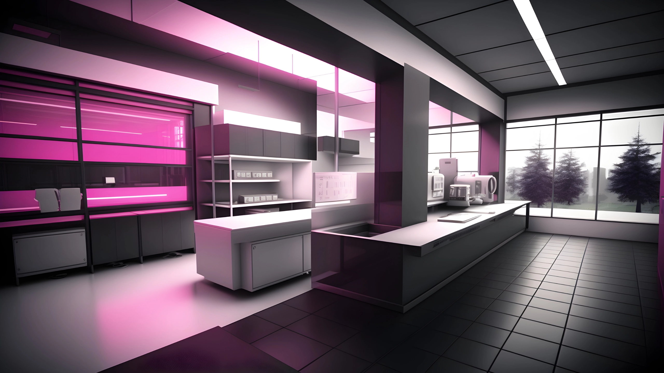 Sample: Interior of Futuristic Laboratory