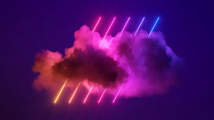 Sample: Cloud Illuminated With Neon Light